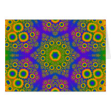 Psychedelisches Radialmuster: Grußkarte
