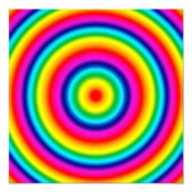 Psychedelisches rundes Regenbogen-Muster Fotografien