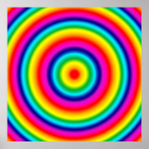 Psychedelisches rundes Regenbogen-Muster Posterdruck