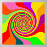 psychedelisches Strudel-Pop-Kunstplakat VON 14,95
