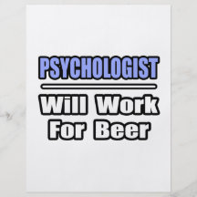 Psychologe… arbeitet für Bier Flyerdruck