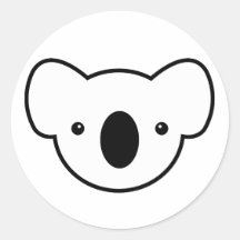 Pudding der Koala Runde Aufkleber