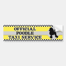 Pudel-Taxi-Service-Autoaufkleber