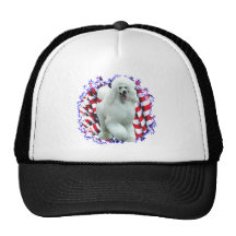 Pudel-(weißer) Patriot Baseball Cap