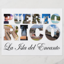 Puerto Rico La Isla Del Encanto Collage/Montage Flyer