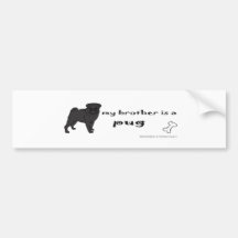 PugBlackFullBodyBrother Auto Sticker