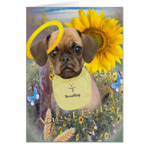 Puggle Engels-Baby geifert Karten