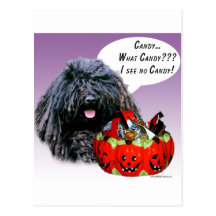 Puli Halloween Süßigkeit Postkarten