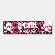 Punk an Bord Leoparddruck Autoaufklebers