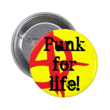 Punk für das Leben! Anstecknadel