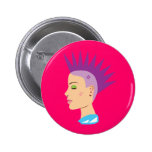Punkmädchen Anstecknadelbutton