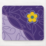 Punktiertes Blätter und Blume Mousepads