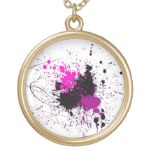 Purple and Black Color Splash Custom Jewelry