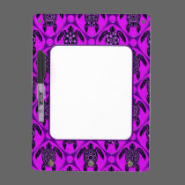 Purple and Black Sea Turtle Pattern memoboards