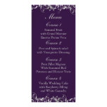 purple and silver gray wedding menu cards werbeflyer