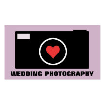 Purple Camera Wedding Photography Business Card