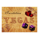 purple dice Vintage Vegas wedding invites einladungen