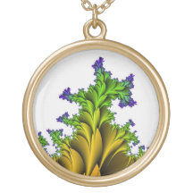 Purple to Yellow Fractal Garden Custom Necklace