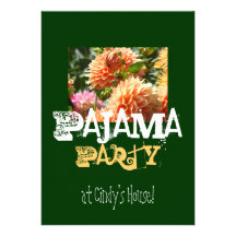 Pyjama-Party an Ihrem Namenshaus! Einladungen
