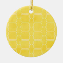PYM BRIGHT YELLOW PATTERN BACKGROUND TEMPLATE TEXT CHRISTMAS ORNAMENTS