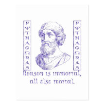 Pythagoras Postkarte