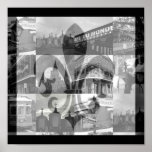 Quadrat New- Orleanscollagen-[Leinwand-Druck] Poster