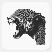 Quadratische Aufkleber BWs Jaguar