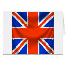 quadratische englische Flagge Karte