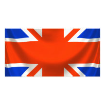 quadratische englische Flagge Photo Grußkarte