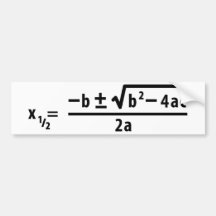 quadratische Formel Auto Sticker