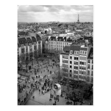 Quadratische Postkarte Pompidou