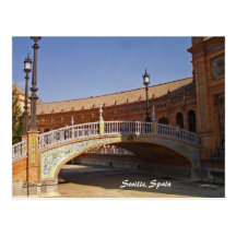 Quadratische Postkarte Sevillas, Spanien