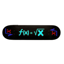 Quadratwurzel-Funktion Geeky Skateboard sqrt x Personalisierte Skatedecks
