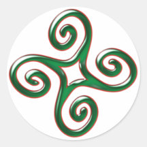 quadrele keltischer Knoten celtic knot Runder Aufkleber