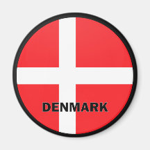 Qualität Dänemarks Roundel Flagge Magnete