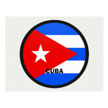 Qualität Kubas Roundel Flagge Postkarten