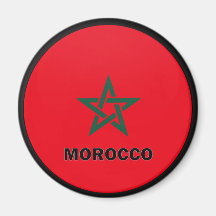 Qualität Marokkos Roundel Flagge Magnete