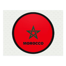 Qualität Marokkos Roundel Flagge Postkarten