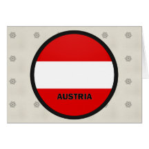 Qualität Österreichs Roundel Flagge Karte