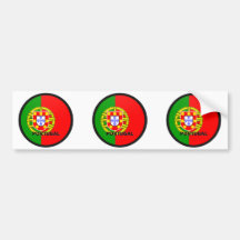 Qualität Portugals Roundel Flagge Auto Aufkleber