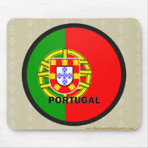 Qualität Portugals Roundel Flagge Mauspads