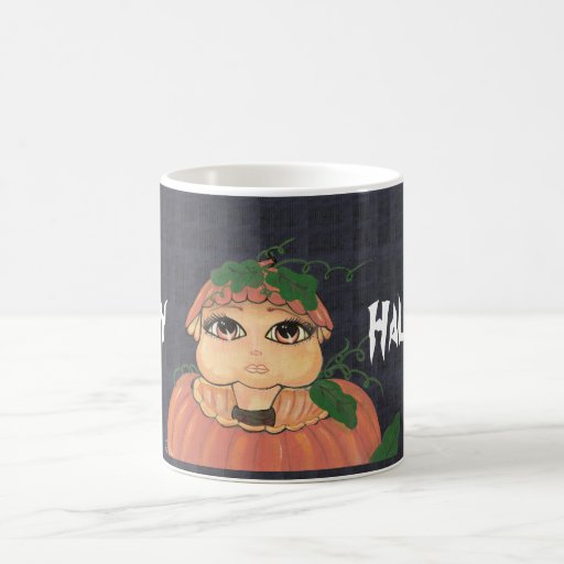 Quantums-Kind in einem Halloween-Kürbis Tee Tasse
