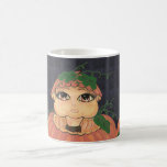 Quantums-Kind in einem Halloween-Kürbis Teetasse