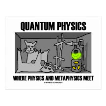 Quantums-Physik, wo Physik und Metaphysik sich tre Postkarte
