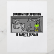 QuantumSuperposition ist hart zu erklären (Physik) Vollfarbige Flyer