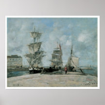 Quay bei Honfleur, 1865 Plakatdrucke