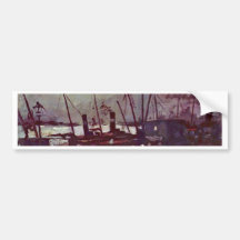 Quay in Antwerpen durch Schiff durch Vincent van G Auto Sticker