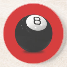 QUEBALL POOL-SPIEL TRÄGT SPASS-IKONEN-LOGO-SCHWARZ GETRÄNKE UNTERSETZER