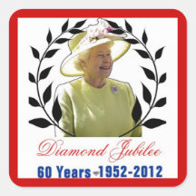 Queens-sechzigjähriges Jubliäum 60 Jahre Aufkleber