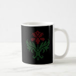 Querstich-Blumenmuster Kaffeetasse